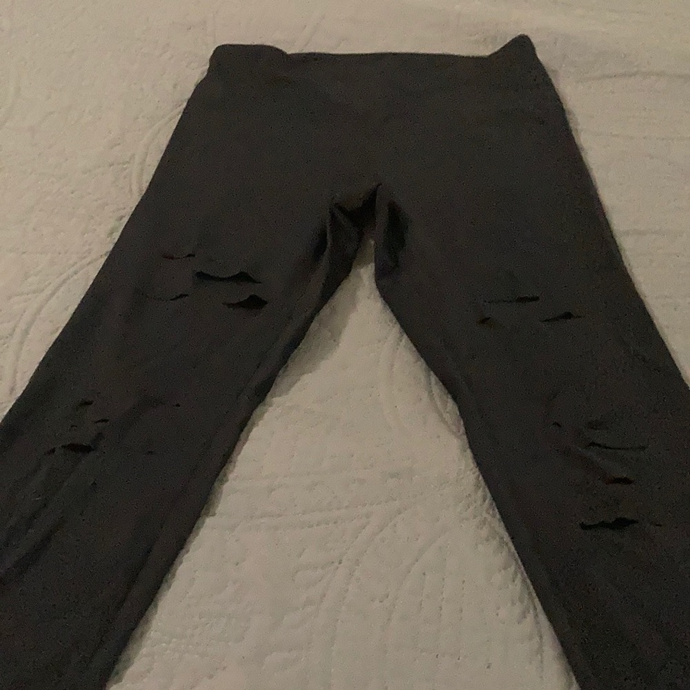 Black Slash Luxe Hi-Rise 7/8 24"